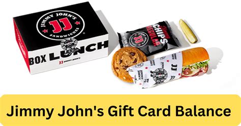 Jimmy John'S Gift Card Balance